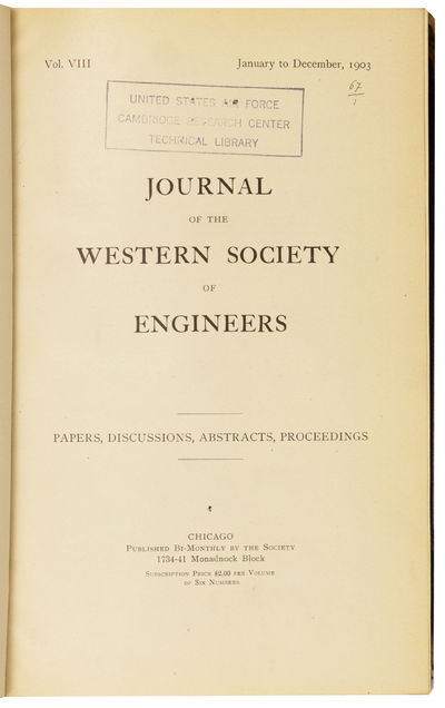 "Experiments and observations in soaring flight." In Journal of the Western Society of Engineers, vol. 8, no. 4, August 1903