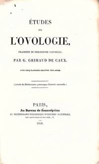 Etudes sur l'Oviologie, fragment de philosophie naturelle