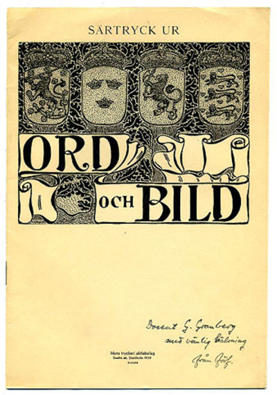 Gustaf III och Finland. Särtryck ur Ord och bild.