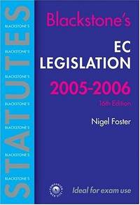 EC Legislation 2005 2006 Blackstone's Statute Book