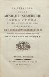 La vera idea delle musicali numeriche segnature diretta al Giovane Studuioso dell' Armonìa