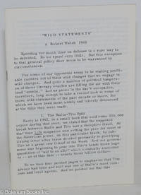 cover of Wild Statements.