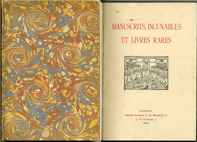 Librairie ancienne T. De Marinis & c. Manuscrits,…