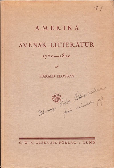 Amerika i svensk litteratur 1750-1820. En studie…