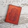 Refillable Hamsa Handmade Leather Journal - Grid Paper