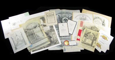 Masonic Documents: James P. Kimball archive of master Mason, geologist, and Director of the United States Mint - with superb engravings