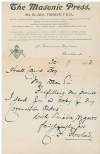 Odes on the Coronation of King Edward the Seventh. (Signed Presentation Copy)