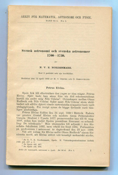 Svensk astronomi och svenska astronomer…