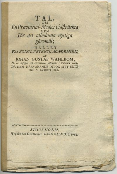 Tal, om en provincial-medici vidsträckta men för…