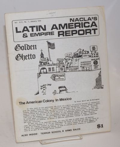 New York: North American Congress on Latin America, 1974. 32p, wraps, illustrated, tables, mild soil...