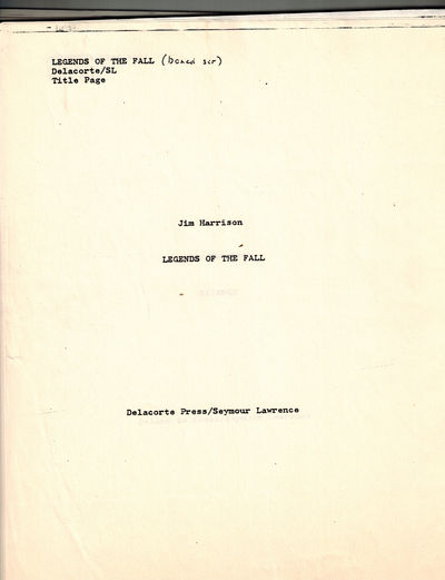 New York: Delacorte Press/Seymour Lawrence, 1979. A typed manuscript, there were reportedly only 20 ...