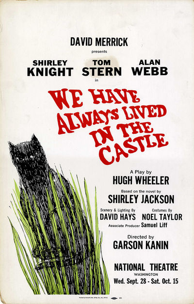 WE HAVE ALWAYS LIVED IN THE CASTLE (1966) Theatre window card