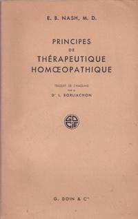 Principes de Thérapeutique Homoeopathique by NASH - 1950 - from Le Grand Chene (SKU: 21675)