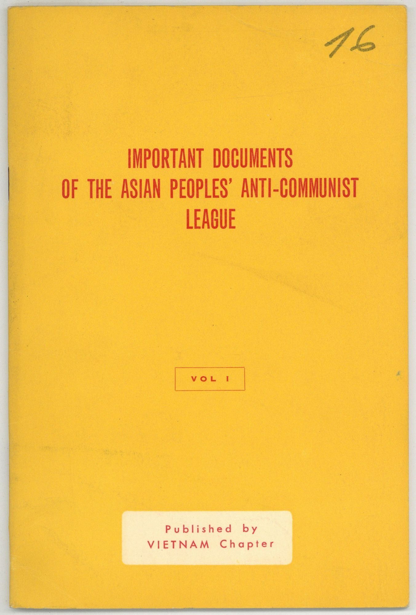 Important Documents of the Asian Peoples' Anti-Com