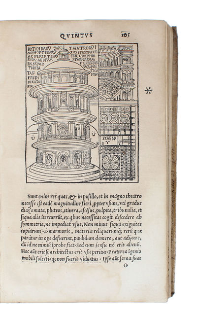 De architectura libri decem, summa diligentia recogniti, at(que) excusi, cum nonnullis figuris sub hoc signo * positis. nun & antea impraessis. Additis Iulij Frontini De aqueductibus libris, proter materiae affinitatem. (photo 2)