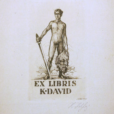 Bookplate: Ex Libris K. David