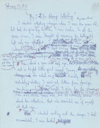 Autograph Manuscript of her article "Why I Like Stamp Collecting" by Rand, Ayn - 1971