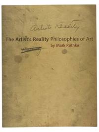 The Artist's Reality: Philosophies of Art