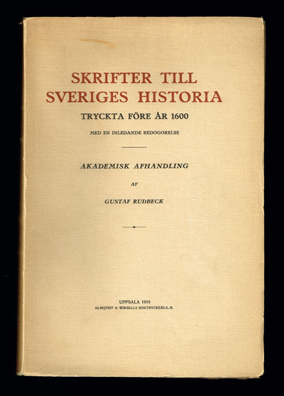 Skrifter till Sveriges historia tryckta före år…