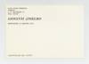 Exhibition card: Giovanni Anselmo: Particolare del Tutto (opens 28 May 1975)