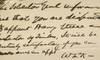President William McKinley Writes His Secretary of the Interior Approving an Appointment as Inspector of Timber