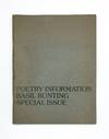 POETRY INFORMATION NUMBER NINETEEN: Basil Bunting Special Issue