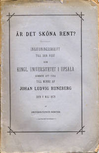 Är det sköna rent? Inbjudningsskrift till den…