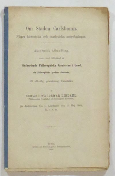 Om Staden Carlshamn. Några historiska och…