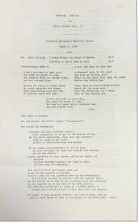 Memorial Service for Martin Luther King, Jr. - Stanford University Memorial Church, April 5, 1968, Noon