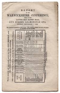 Report of the Warwickshire Conference, Held in the Latter-day Saints' Hall, Guy Street, Leamington Spa, Sunday, September 1, 1850