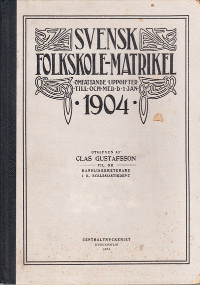 Svensk folkskole-matrikel. Omfattande uppgifter…