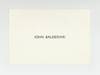 Exhibition postcard: John Baldessari (3-24 May 1974)