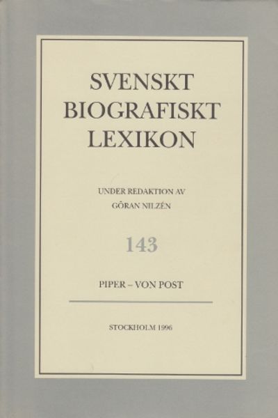 Svenskt Biografiskt Lexikon (SBL). Häfte 143.…