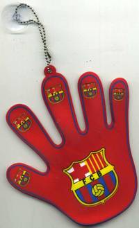 FCB Futbol Club Barcelona Soccer Team Car Window Waving Hand with Suction Cup