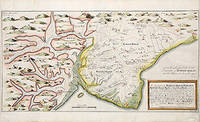 The description of Romney Marsh, Walland Marsh, Denge Marsh &amp; Guildford Marsh with the Divisions of their Waterings, their Heads Arms.... by Engraved by PARKER. S - c1717.