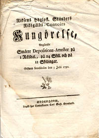 Riksens Höglofl. Ständers Riksgälds-Contoirs…