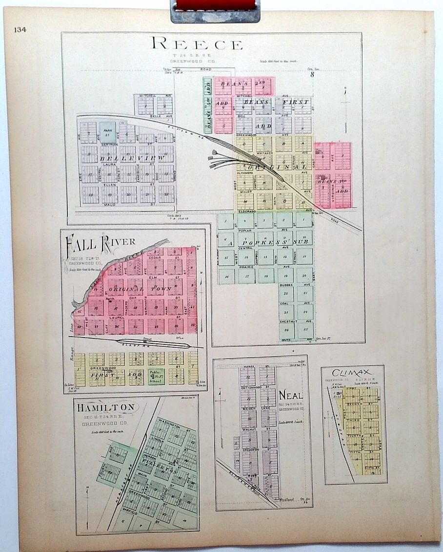 [Map] Nemaha County, Kansas, with Wetmore & Corning of Nemaha Co. [backed with] Seneca, Oneida