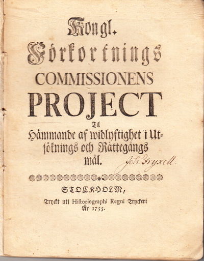 Kongl. förkortnings commissionens project til…