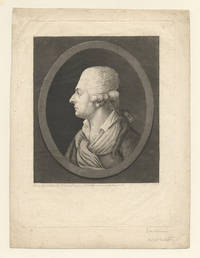 Fine bust-length aquatint portrait engraving by Queneday