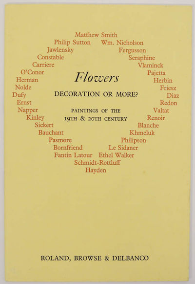 Flowers Decoration or More? Paintings of the 19th & 20th Century