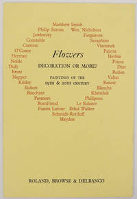 Flowers Decoration or More? Paintings of the 19th & 20th Century