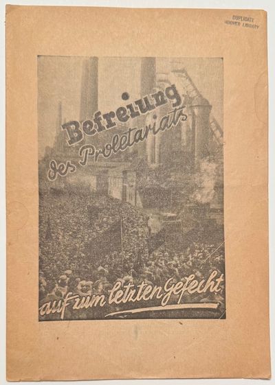 Munich: Frz. Eher, 1933. 15p. pamphlet, paper toned, 
