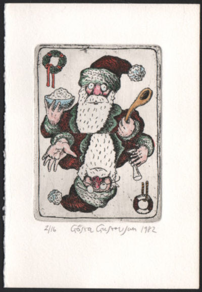 JULTOMTE SOM VYKORT.