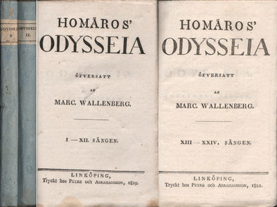 HOMÄROS' ODYSSEIA I-II. I-XII. Sången /…