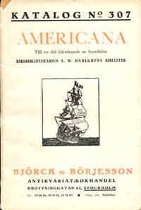 Katalog No 307 Americana. Till en del härrörande…