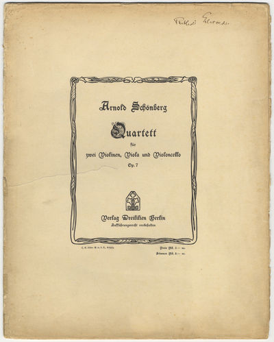 [Op. 7]. Quartett für zwei Violinen, Viola und Violoncello Op. 7. [Parts]