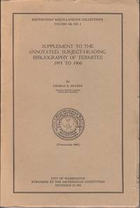 Supplement to the Annotated Subject-Heading Bibliography of Termites 1955 to 1960