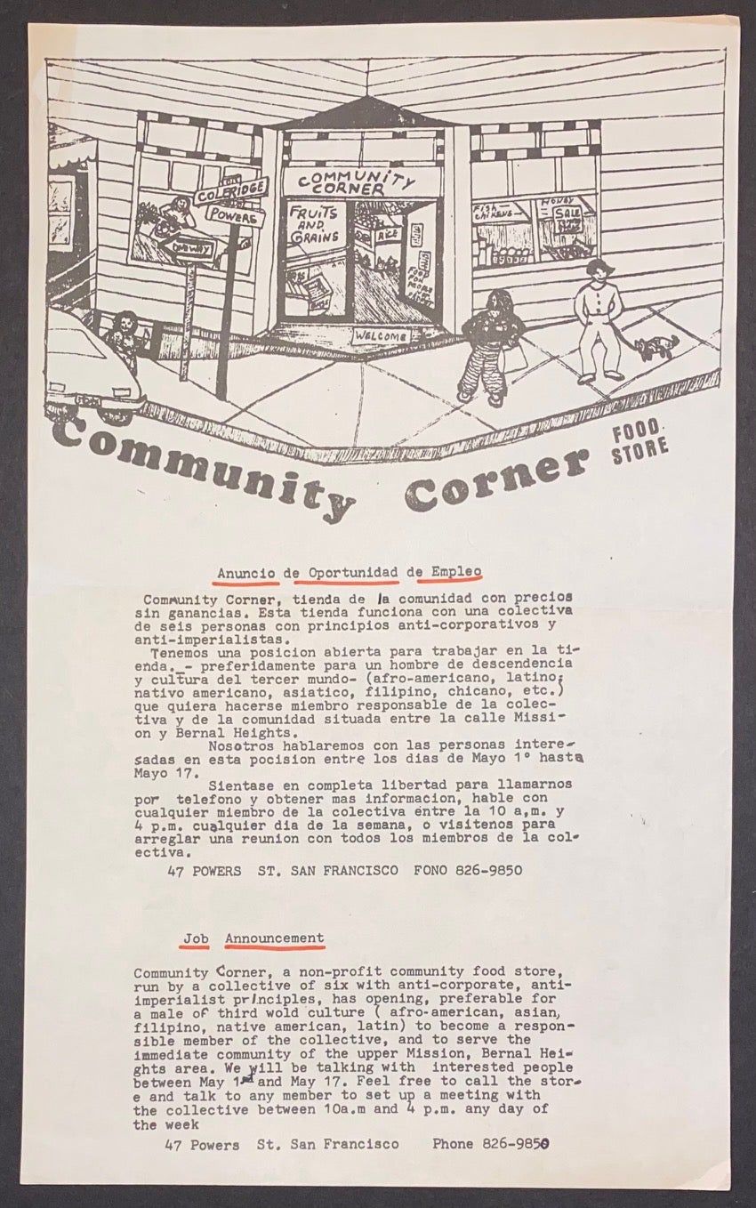 Community Corner Food Store. Anuncio de Oportunida