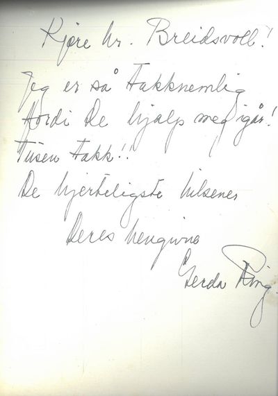Portrettkort signert Gerda Ring.