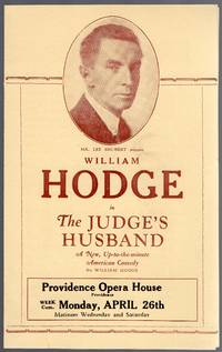 cover of Vintage 1926 Providence Opera House Handbill for the Judge's Husband
